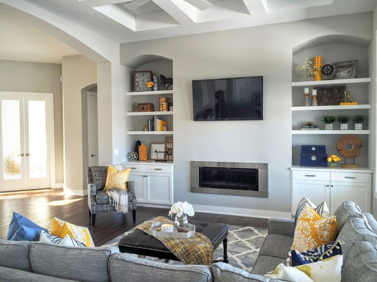 Fluff Interior Design Modern Simple Living Room Gray Grey